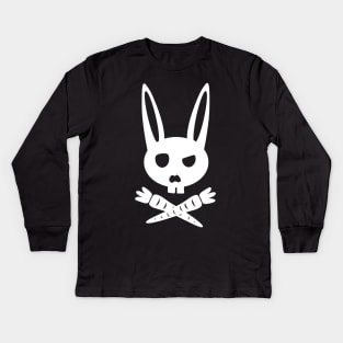 Easter Bunny Skull And Carrot Bones Kids Long Sleeve T-Shirt